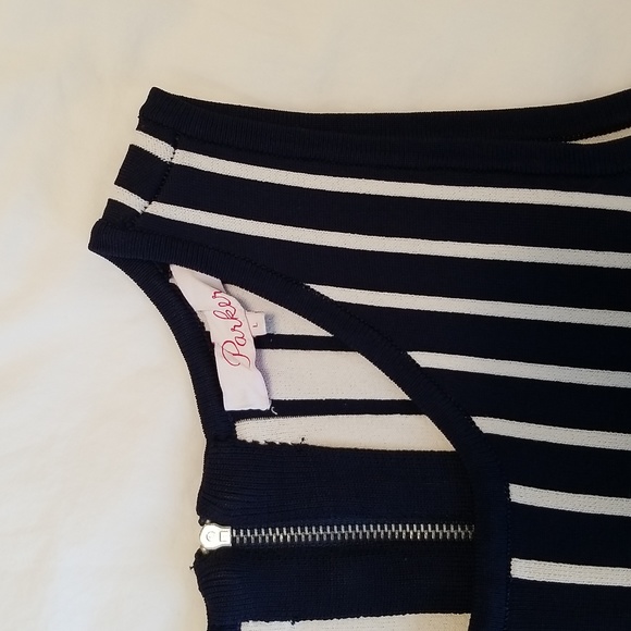 Navy & White Deidra Knit Dress - Picture 4 of 4